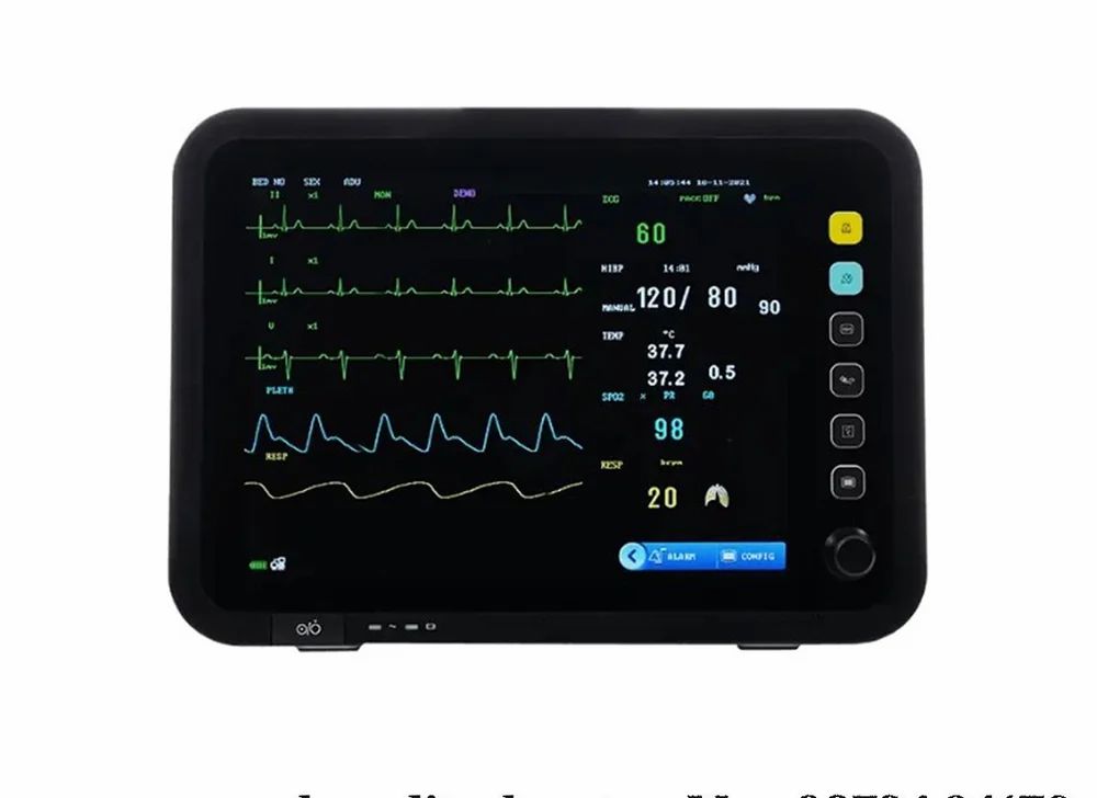 Yonker Patient Monitor - 5 Parameter, 12.1" Display - Advanced Critical Care