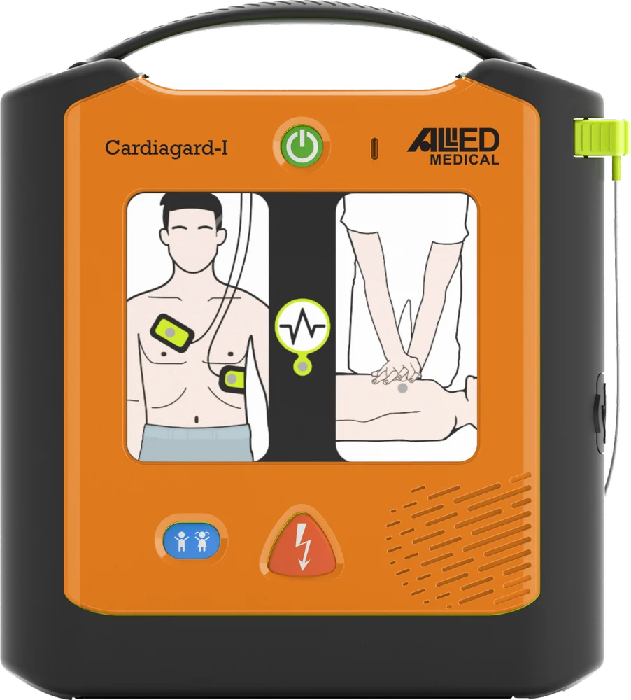 ALLIED CARDIAGARD Automated External Defibrillator (AED) - Easy, Advanced & Complete Public Access Defibrillator