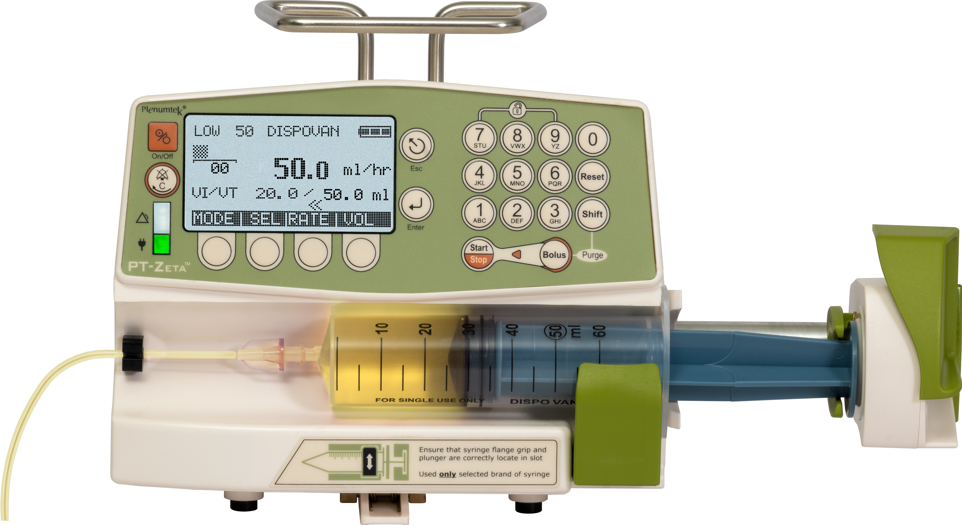 PLENUMTEK Zeta Syringe Pump - Intelligent Precision for IV & IA Infusion