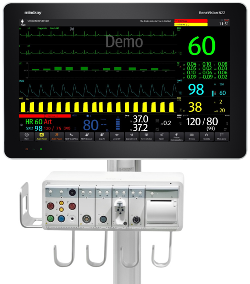 MINDRAY BeneVision N22 Patient Monitor - 22-inch Immersive Critical Care Monitoring