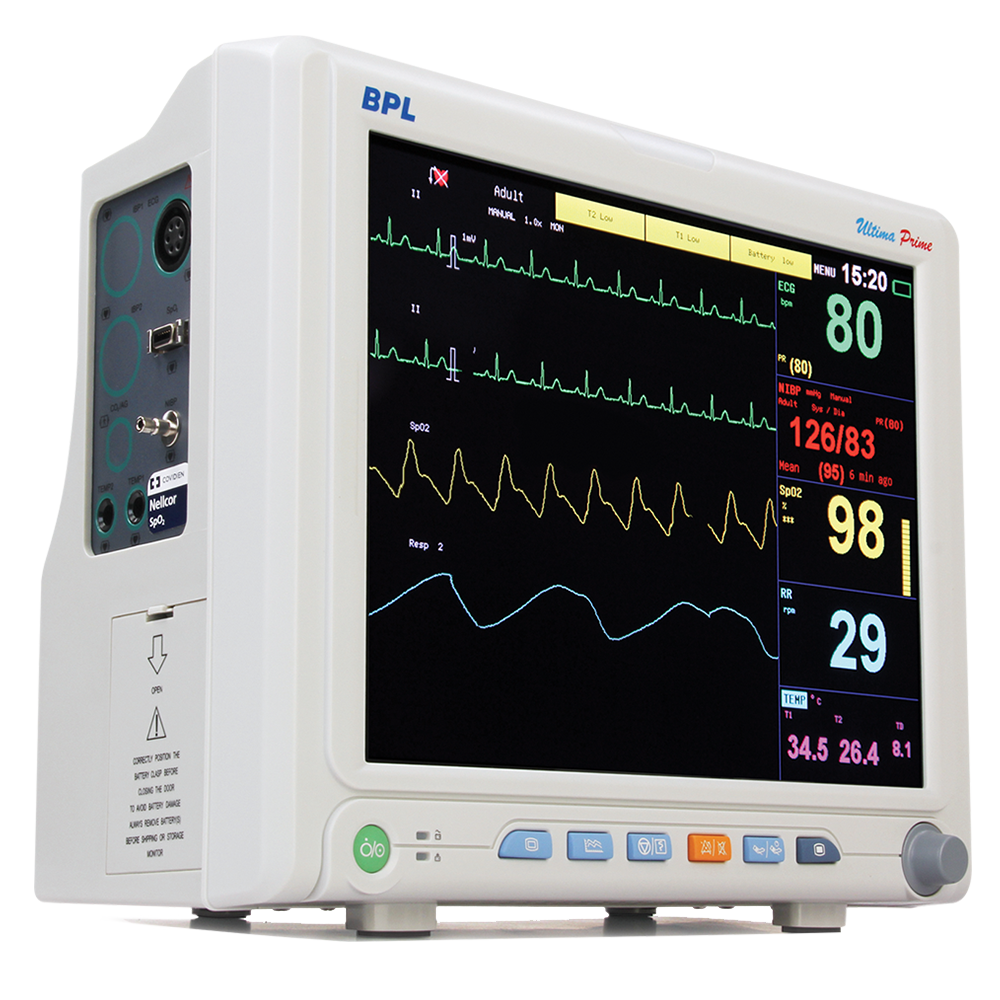 BPL Ultima Prime Multi-Parameter Patient Monitor - Advanced Patient Monitoring for Hospitals & Clinics