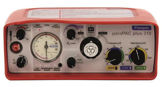SMITHS MEDICAL PNEUPAC  PARAPAC PLUS TRANSPORT VENTILATOR